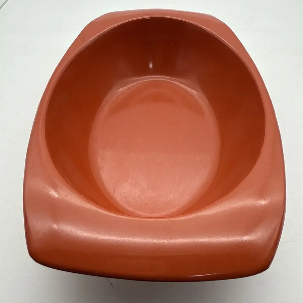Prolon Vintage Melamine Burnt Orange Oval Serving Bowls 11